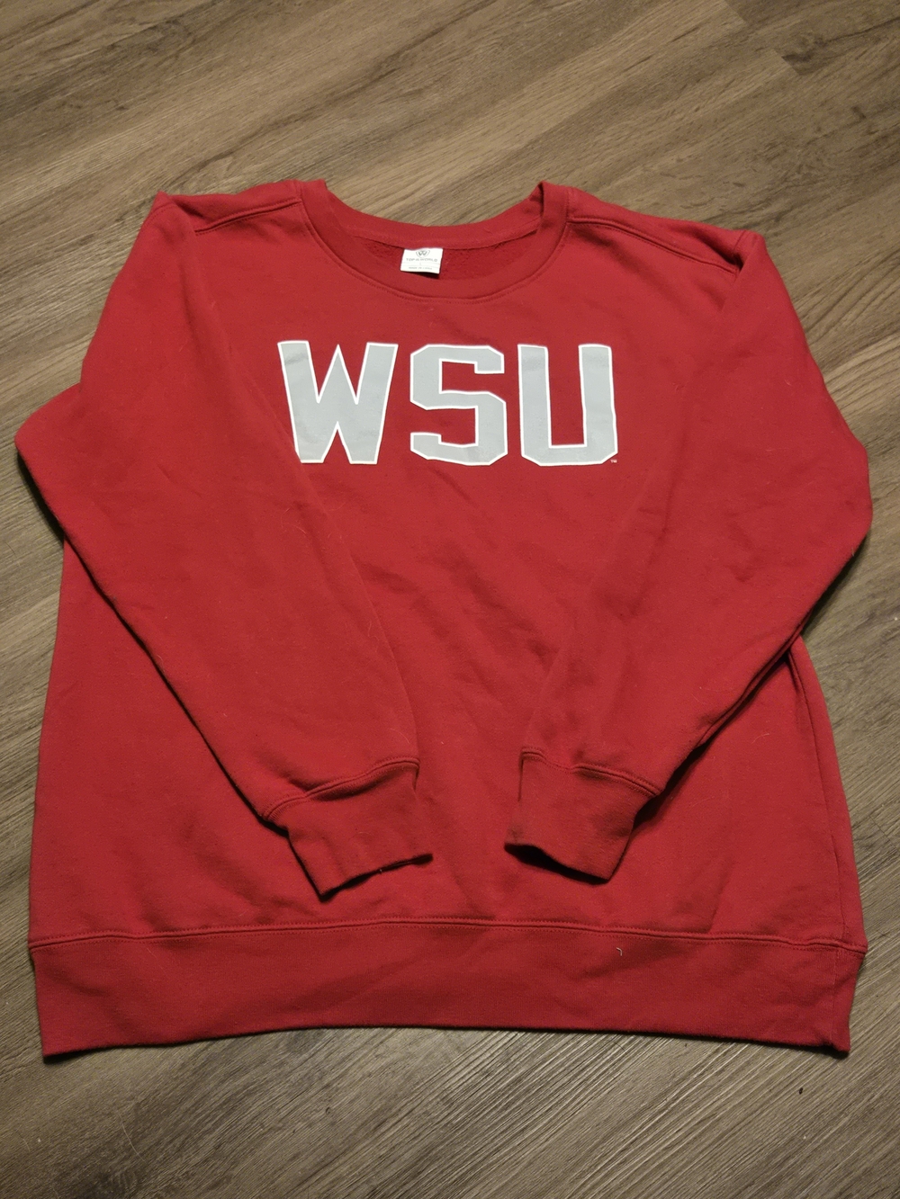 Top of the World Red Vintage WSU Crewneck Sweatshirt with White Letters